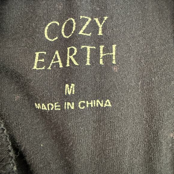 Cozy Earth Bamboo Pajama Pants Navy Polka Dot Soft Lounge Sleep Bottoms | M - Picture 3 of 10